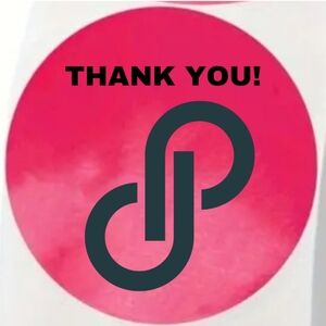 100 THERMAL Thank you Stickers Poshmark